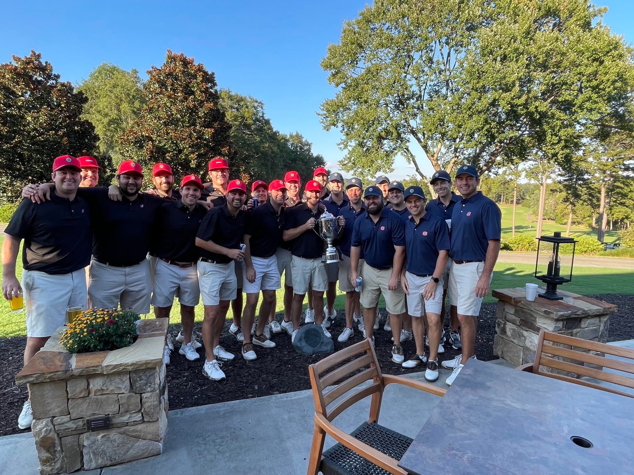 Both teams on the green, 2021