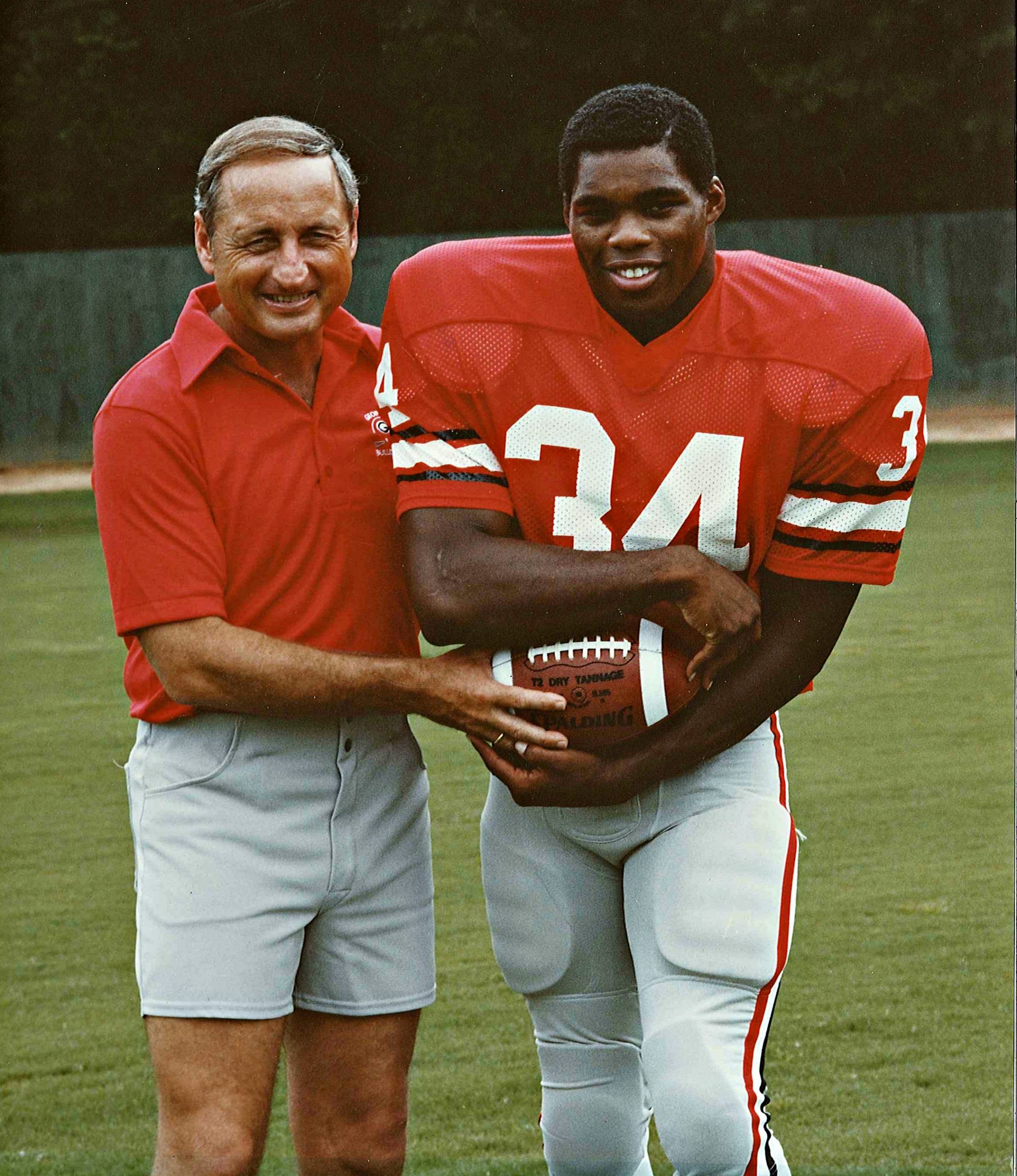 Coach Vince Dooley with Herschel Walker