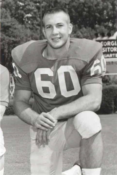 Pat Dye as a Georgia player, #60
